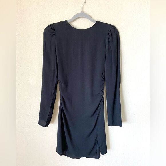 Reformation Mini Black Dress Long Sleeve Size 0 - Picture 5 of 8